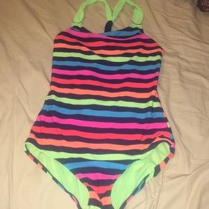 Striped Xhilaration one piece